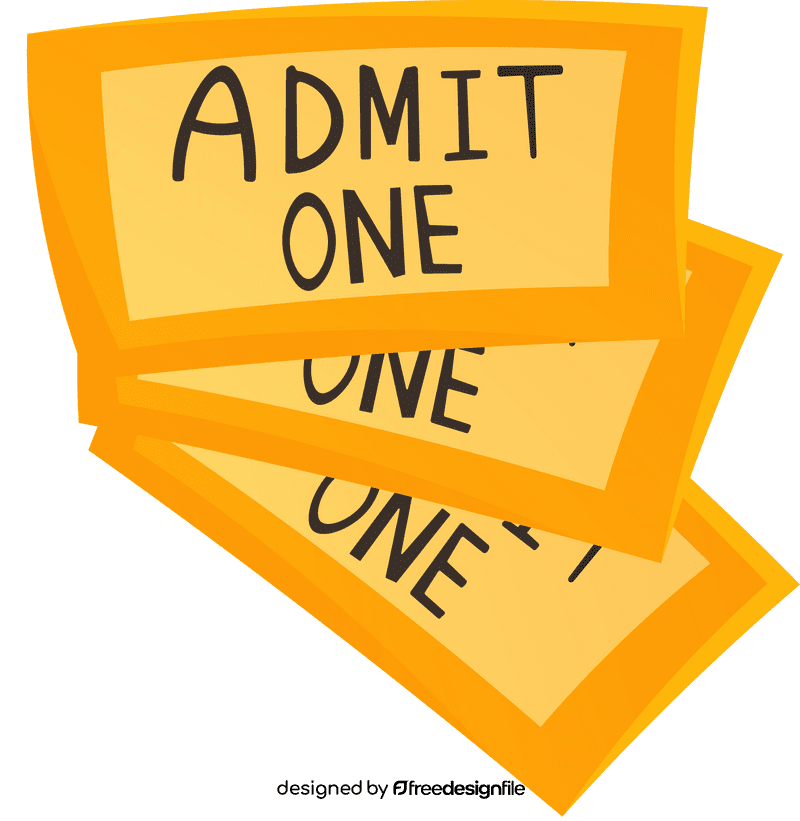 Movie Ticket Triple clipart