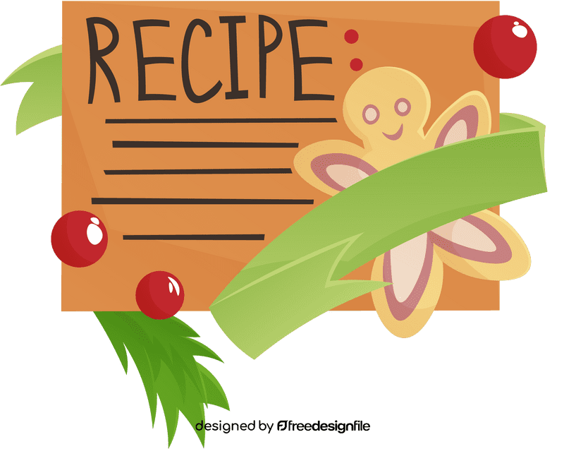 Recipe Card Christmas clipart