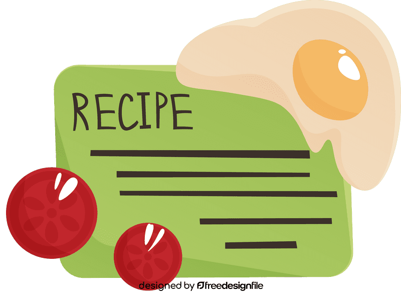 Recipe Card Omelette clipart