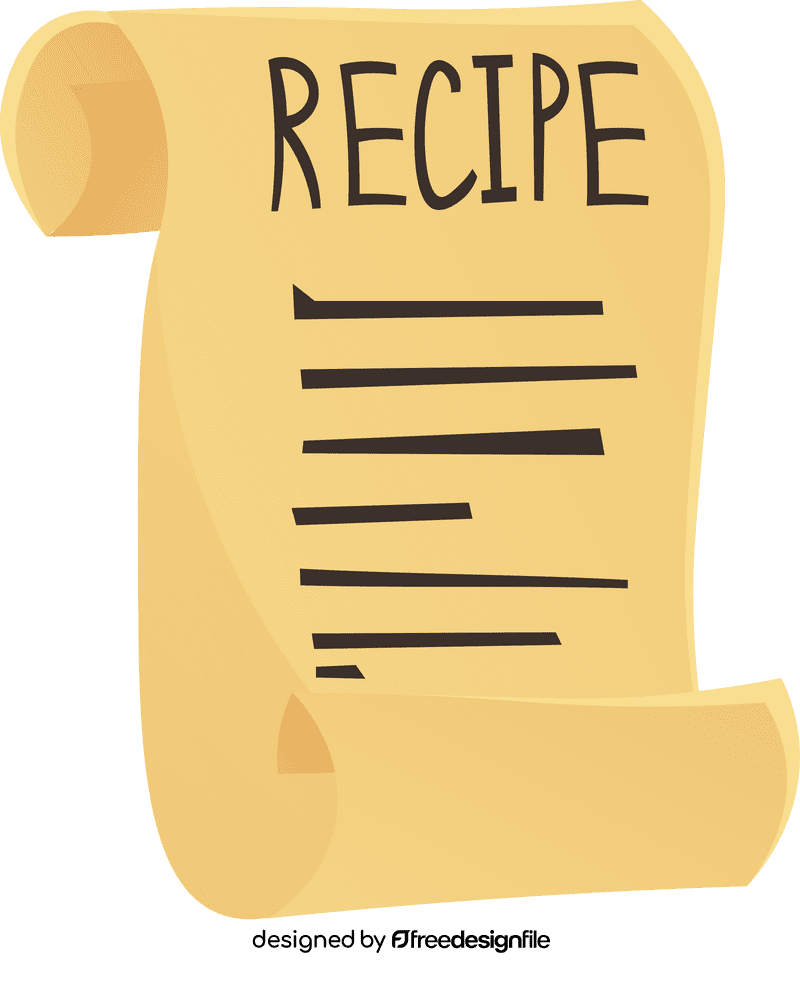Recipe Card Scroll clipart