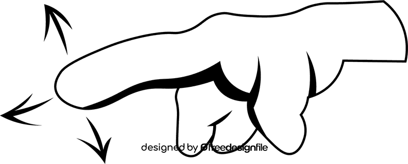 Touch Directions black and white clipart