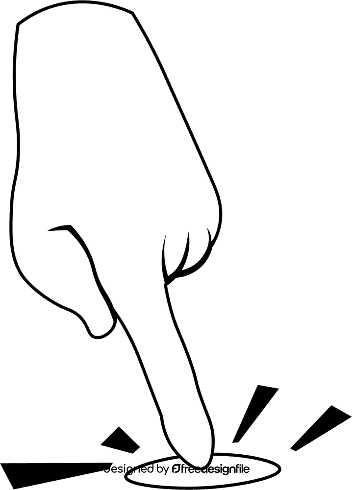 Touch black and white clipart