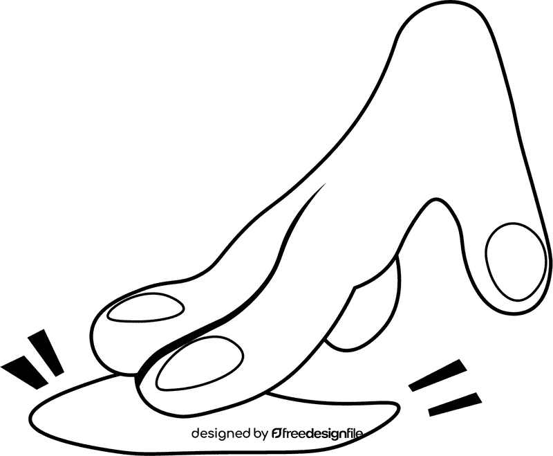 Touch black and white clipart