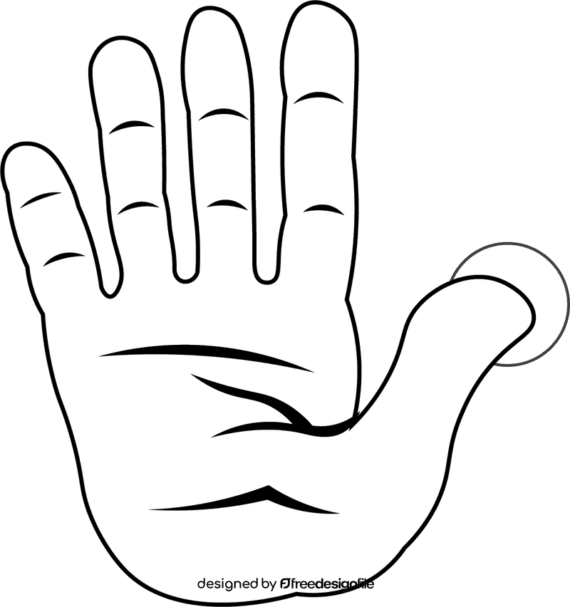 Touch black and white clipart