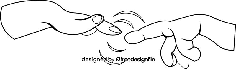 Touch black and white clipart