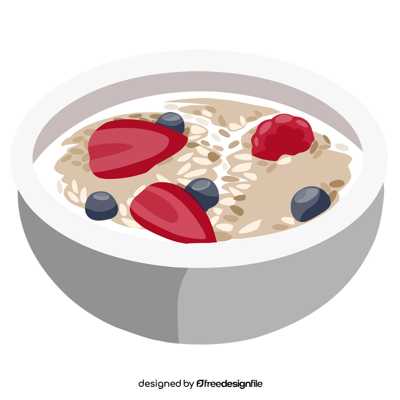 Oatmeal cereal clipart