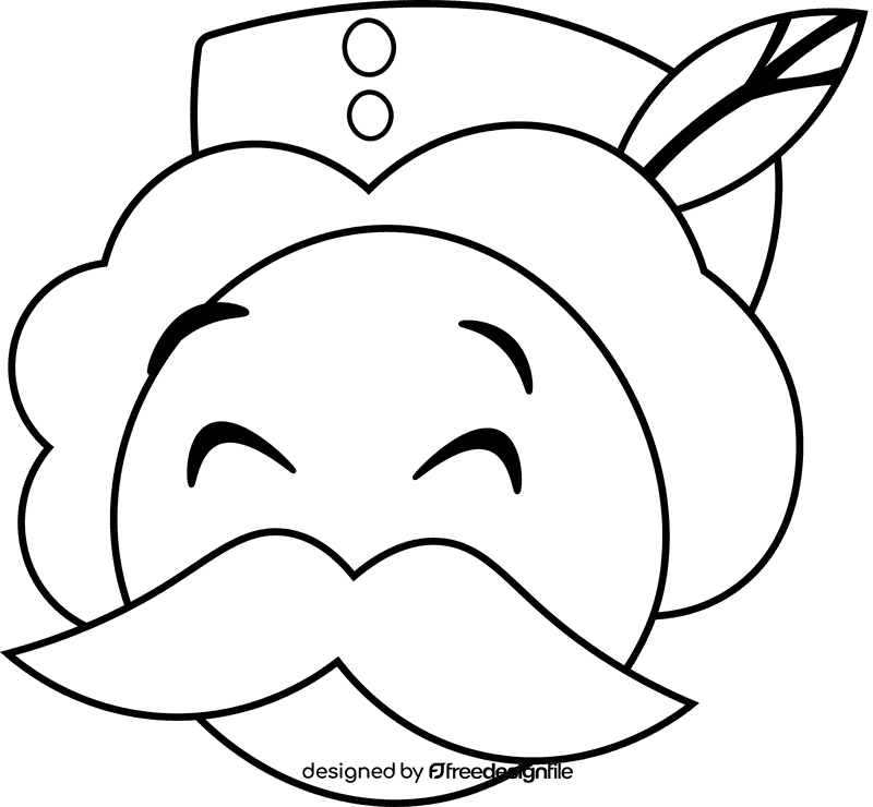 Nutcracker Head black and white clipart