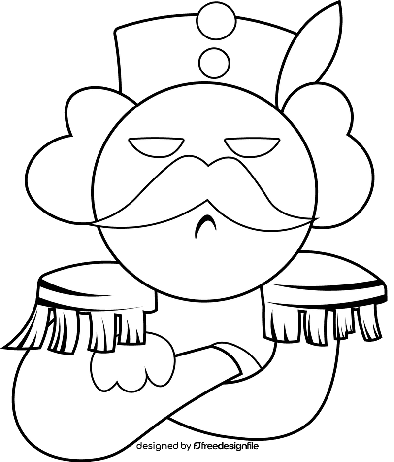 Nutcracker black and white clipart