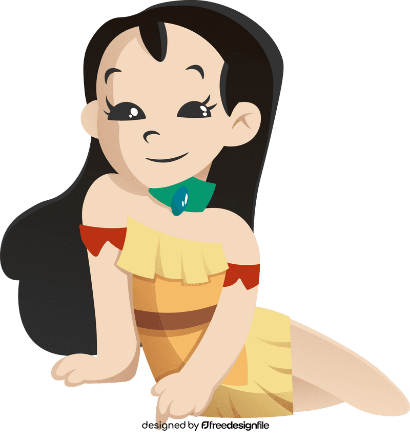 Pocahontas Sitting clipart