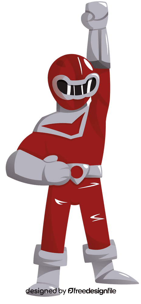 Power Rangers Red clipart
