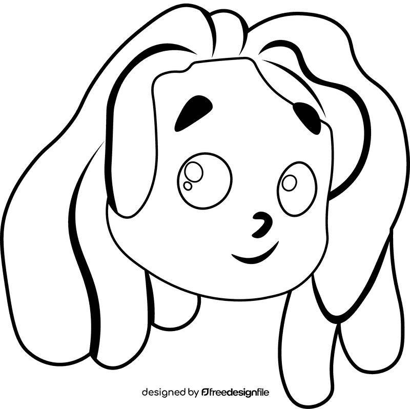 Tarzan Head black and white clipart