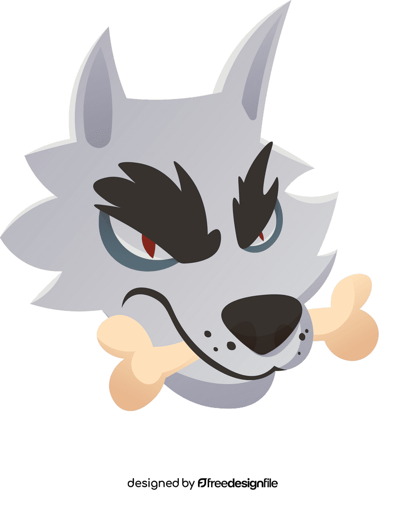 Werewolf Head Bone clipart