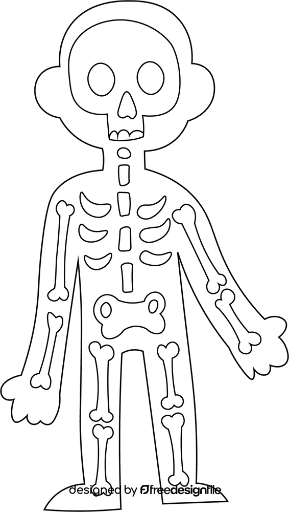Xray Full Body black and white clipart