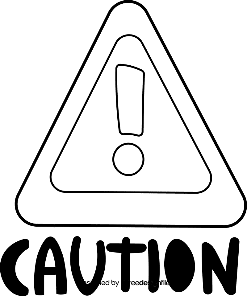 Xray Warning caution black and white clipart