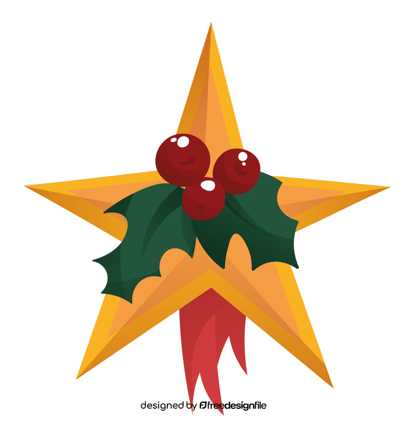 Christmas Star Mistletoe clipart