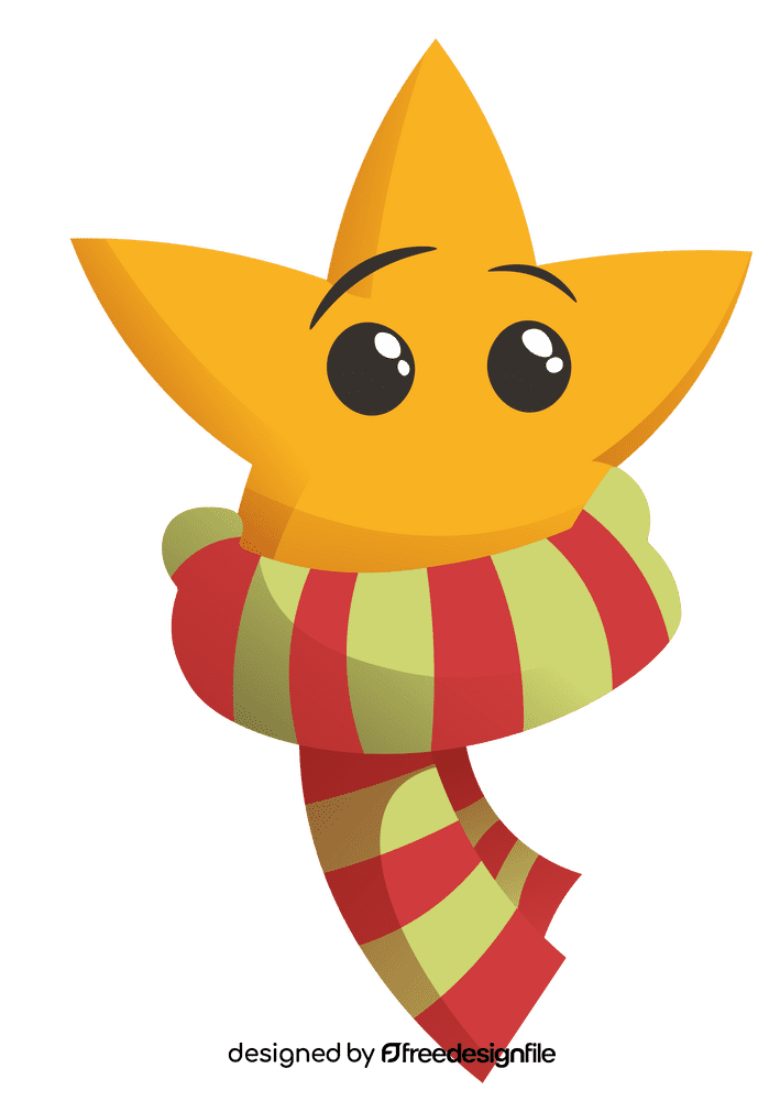 Christmas Star Scarf clipart