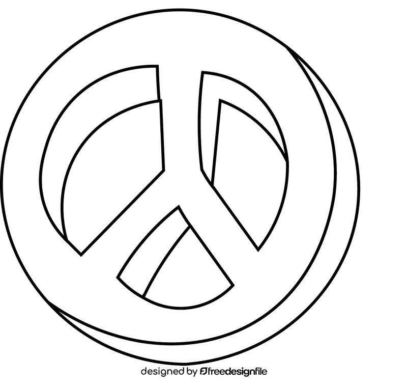 Diversity Peace black and white clipart
