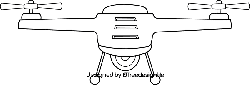 Drone black and white clipart