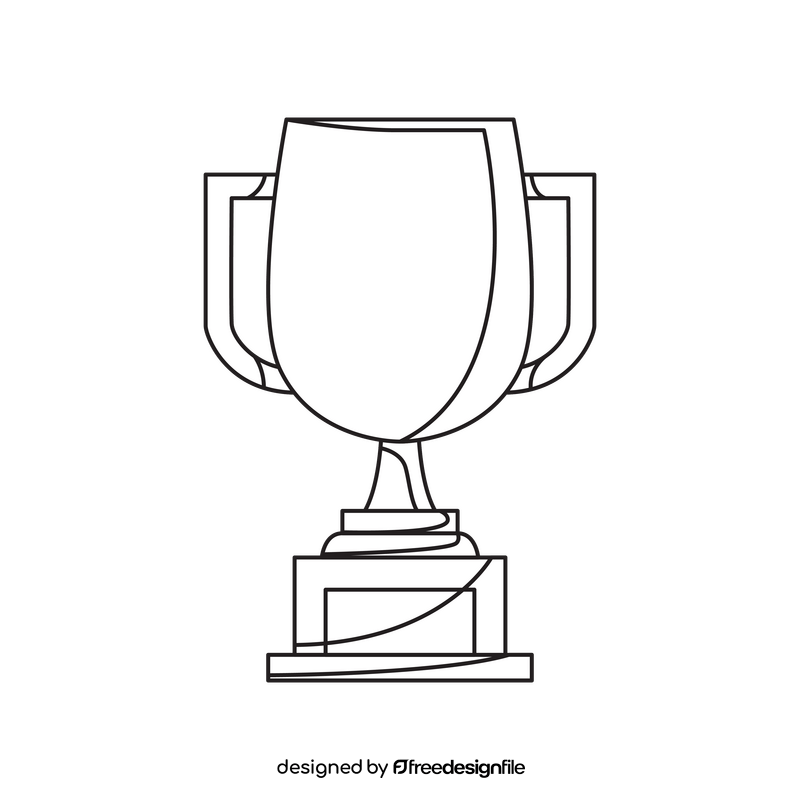 Trophy drawing black and white clipart