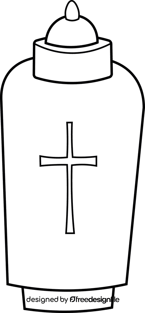 Cremation Ashes black and white clipart