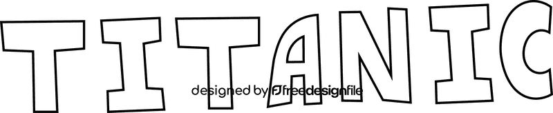 Titanic black and white clipart