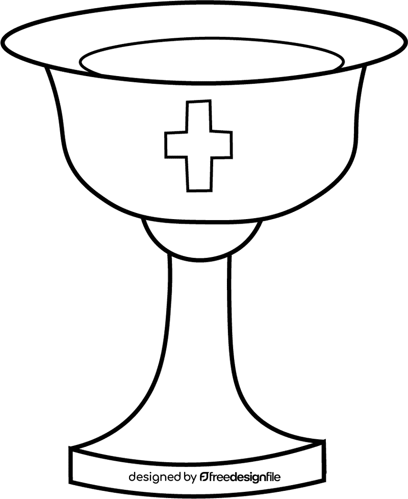 Baptism Bowl black and white clipart
