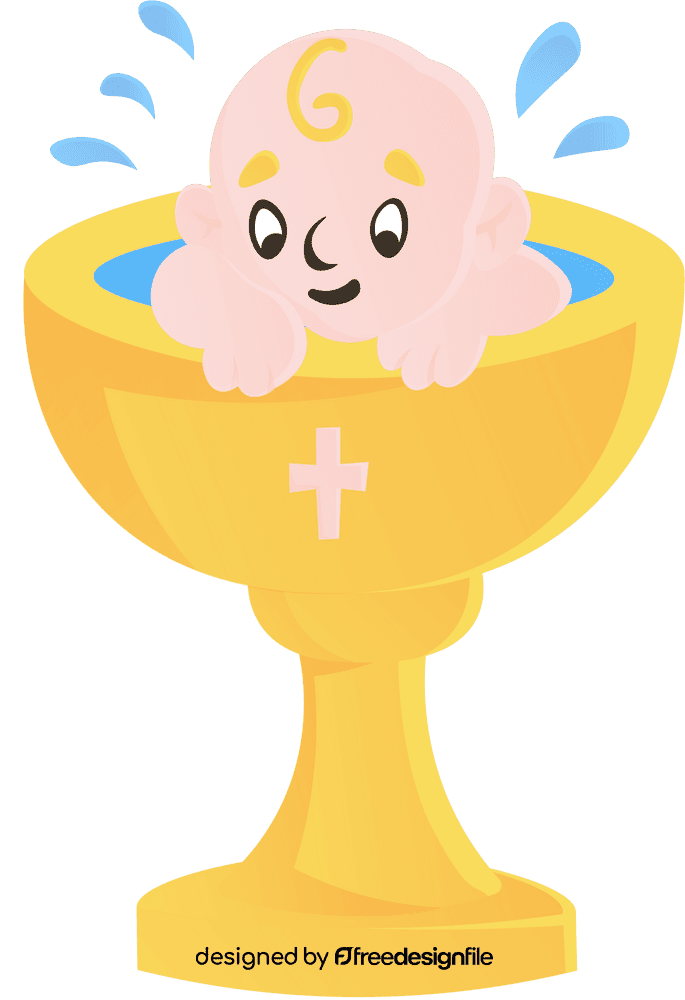 Baptism Bowl Baby clipart