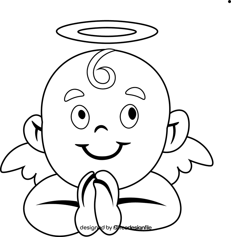Baptism Newborn black and white clipart