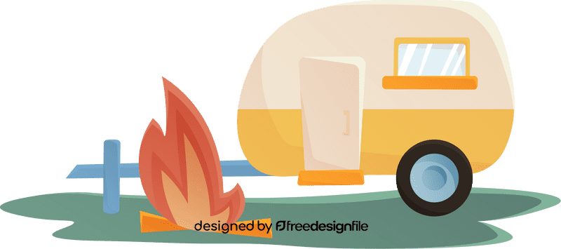 Camper Bonfire clipart