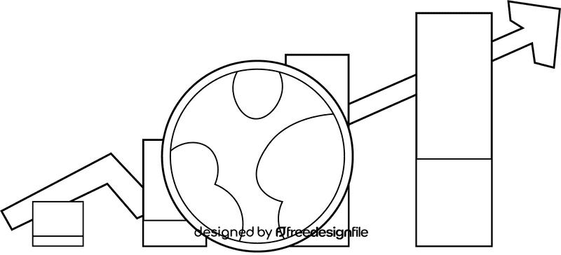 Economics Graph black and white clipart