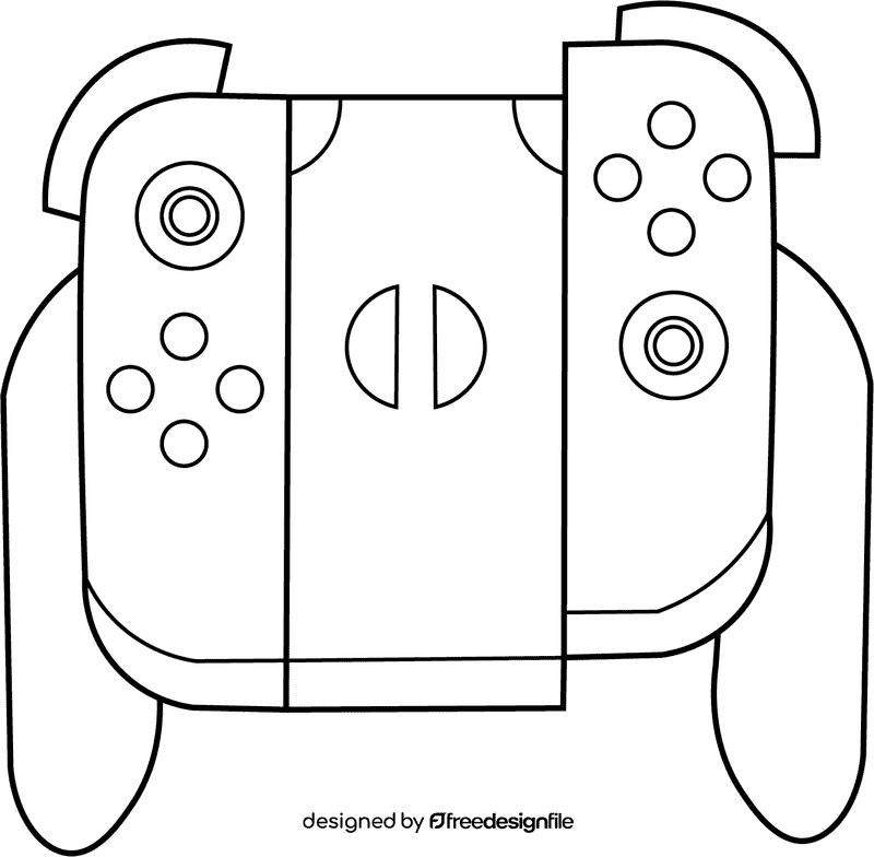 Video Game Switch black and white clipart