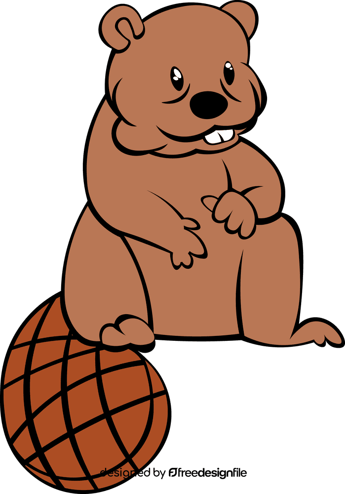 Beaver Sitting clipart