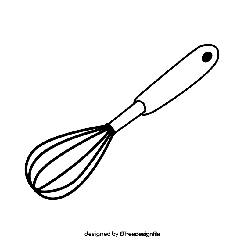 Hand mixel utensil equipment black and white clipart