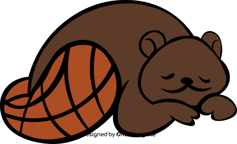 Beaver Sleep clipart