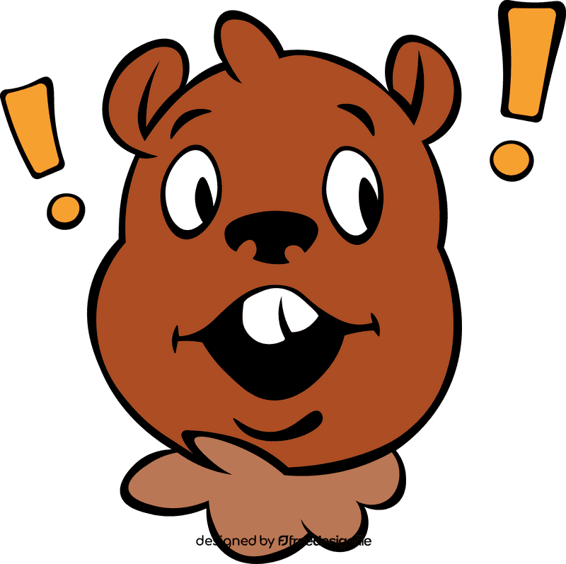 Beaver Surprised clipart