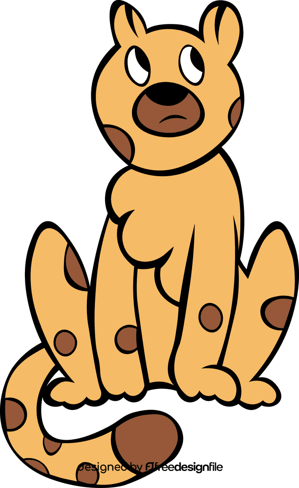 Cheetah Sitting clipart