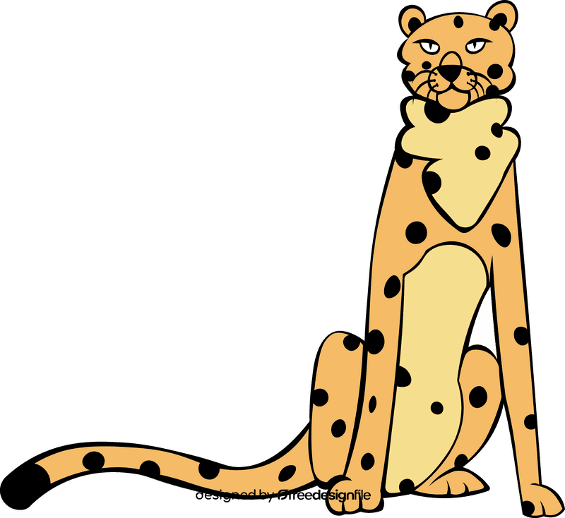 Cheetah Sitting clipart