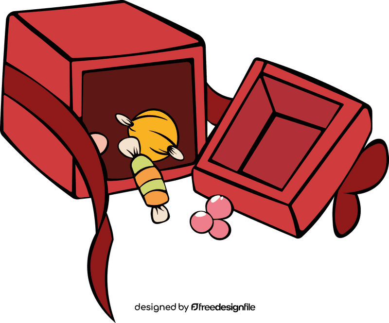 Christmas Gift Open Box clipart