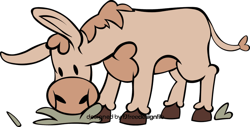 Donkey Eating clipart