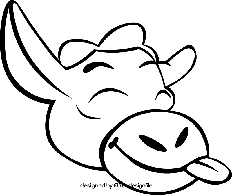 Donkey Head Funny black and white clipart
