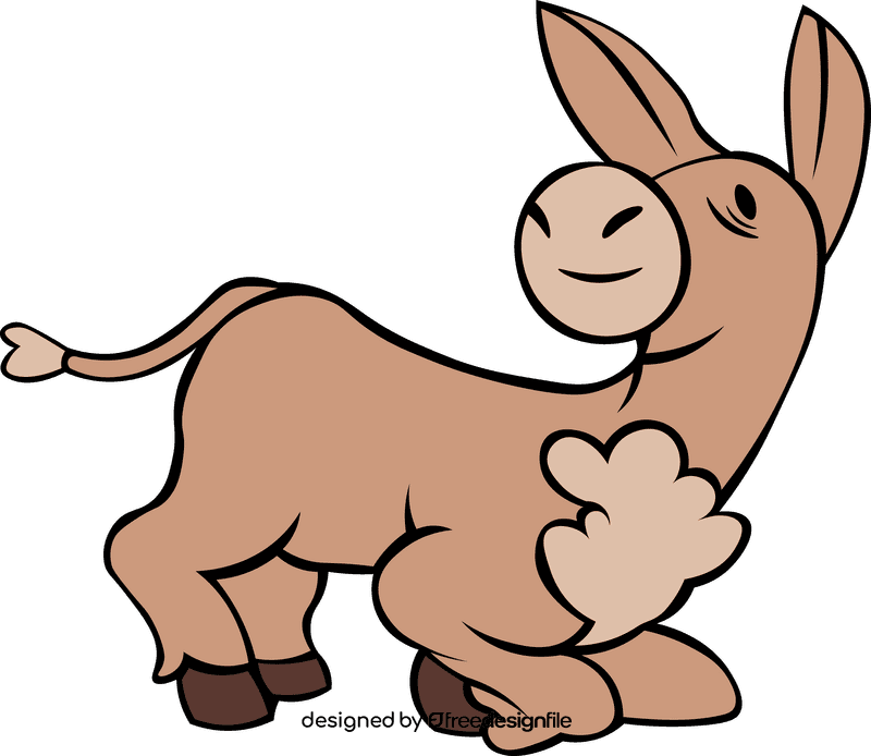 Donkey Sitting clipart