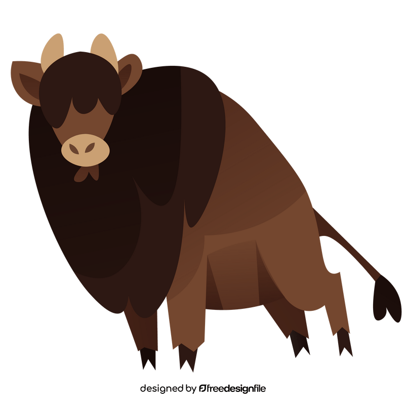 Cartoon bison big clipart