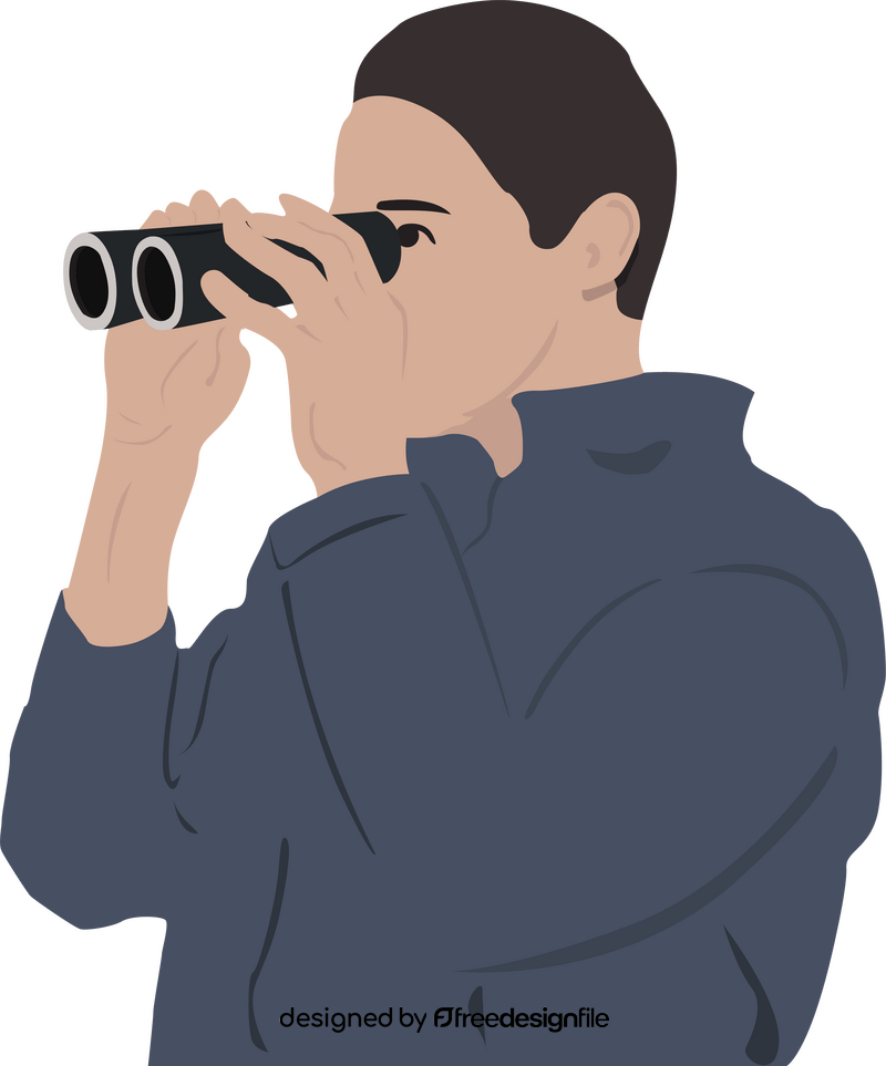 Birdwatcher, birdwatching, birding clipart
