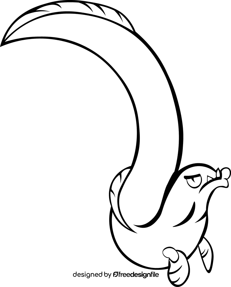 Eel Scary black and white clipart