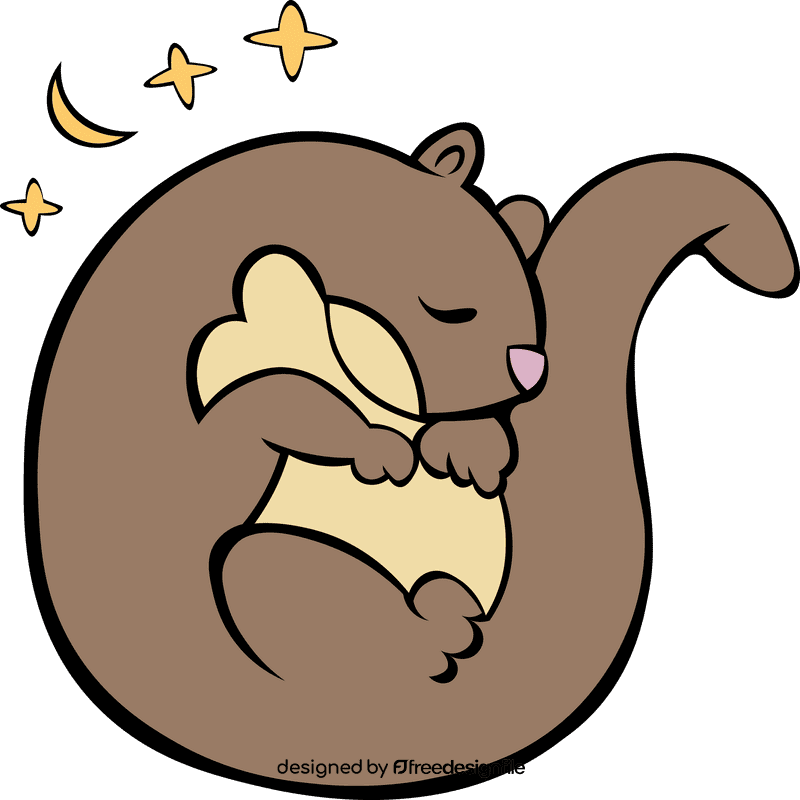 Ferret Sleeping clipart
