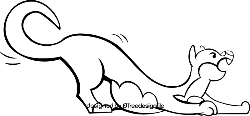 Ferret black and white clipart