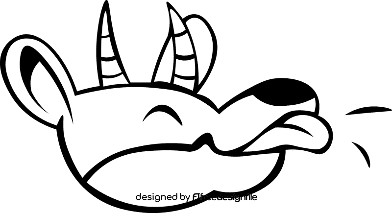 Gazelle Fool black and white clipart