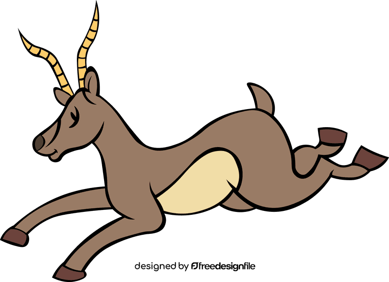 Gazelle Jumping clipart