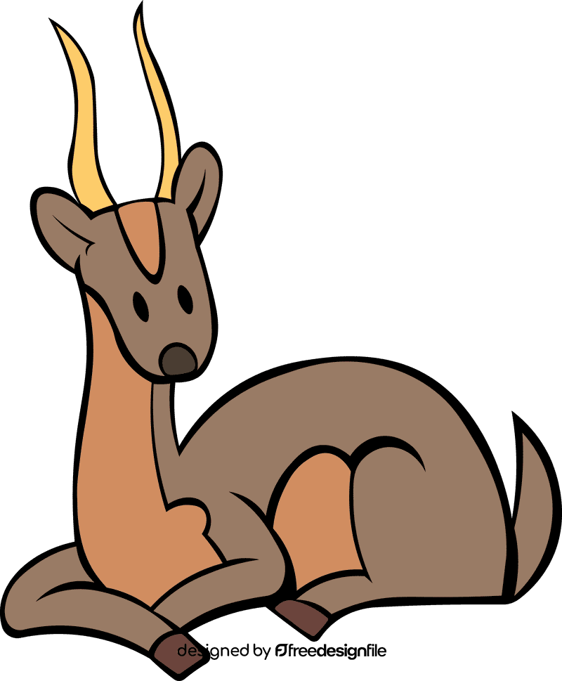 Gazelle resting clipart