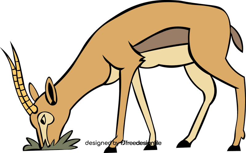 Gazelle Eating clipart